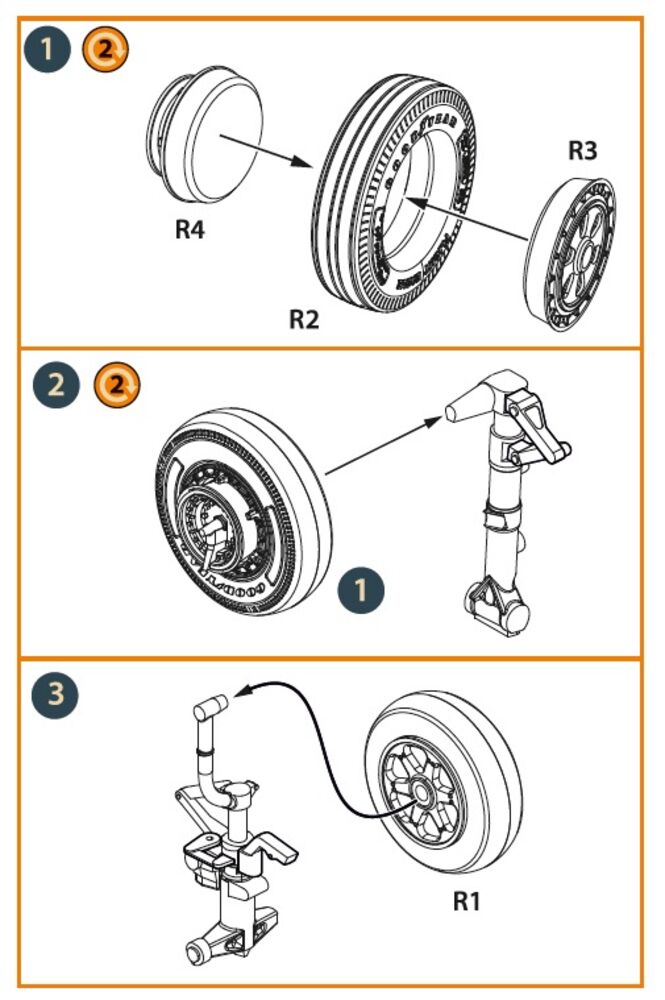 F-86A wheel set type 2 for CP kits
