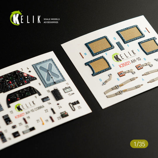 AH-1G Cobra interior 3D decals for ICM kit