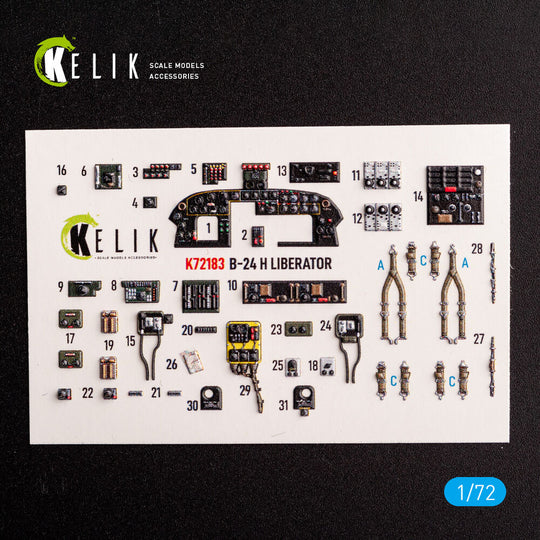 B-24H Liberator - interior 3D decals for Airfix kit