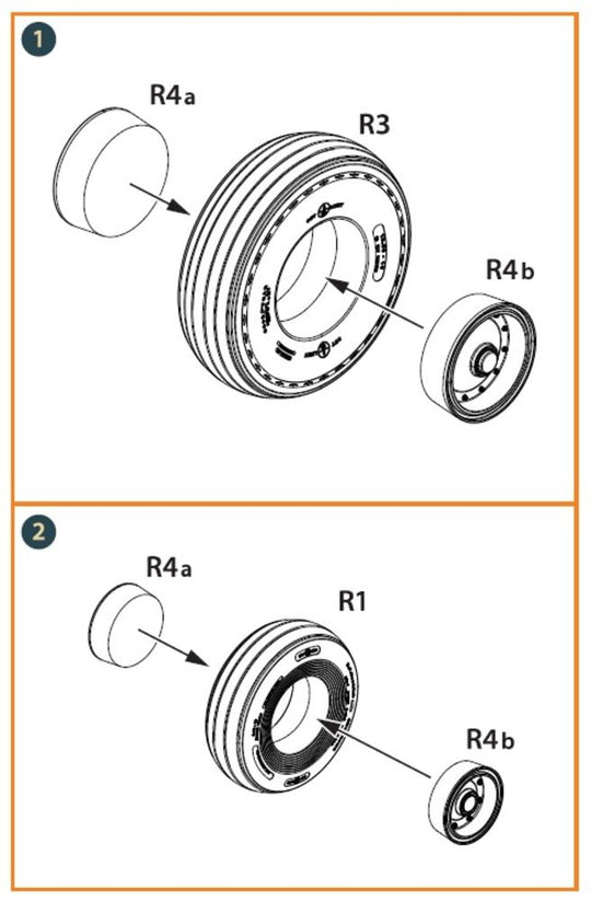 CH-54A Tarhe wheel set for ICM kits