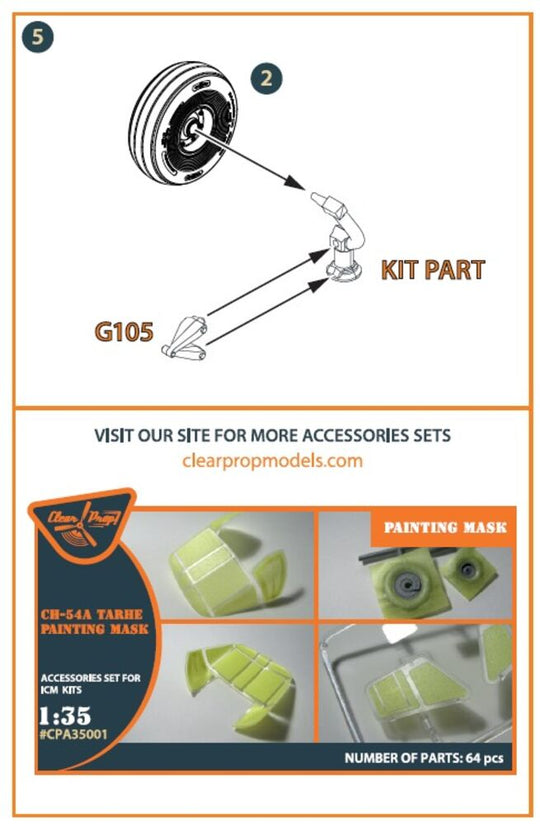 CH-54A Tarhe wheel set for ICM kits