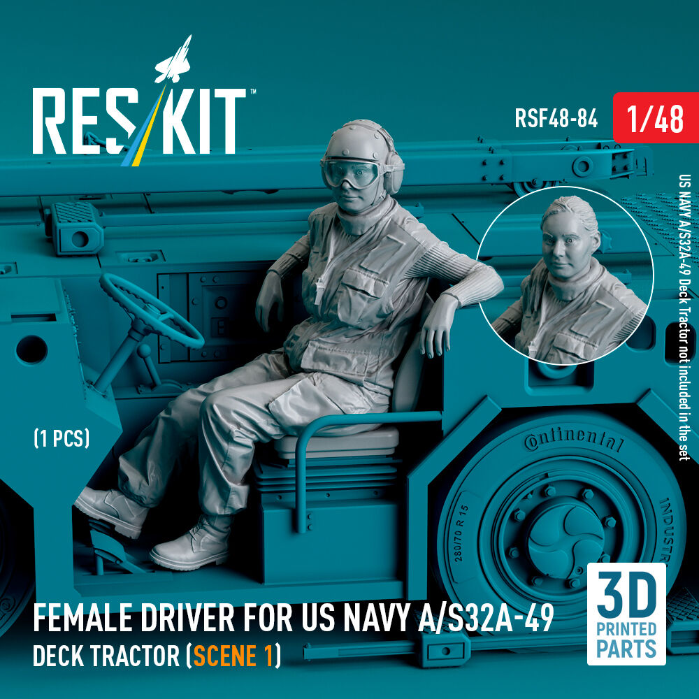 Female driver for US NAVY A/S32A-49 Deck Tractor (scene 1) (1 pcs) (3D Printed)