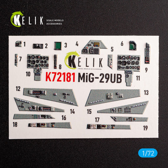 MiG-29UB - interior 3D decals for IBG models kit
