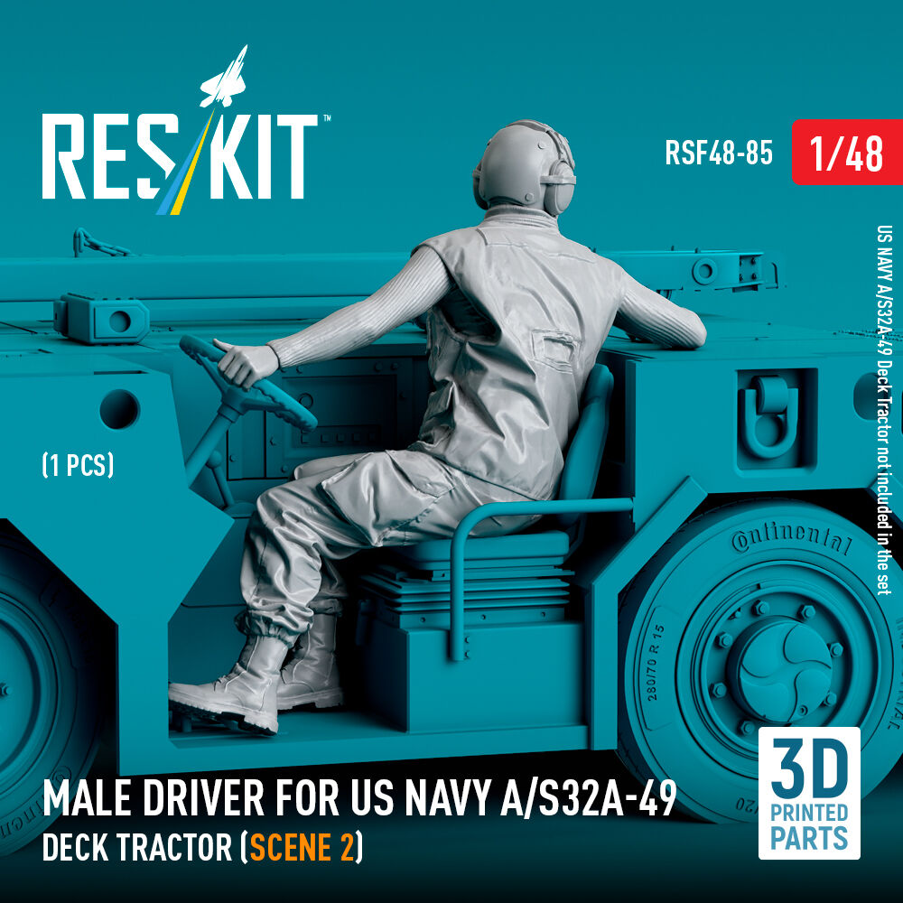 Male driver for US NAVY A/S32A-49 Deck Tractor (scene 2) (1 pcs) (3D Printed)