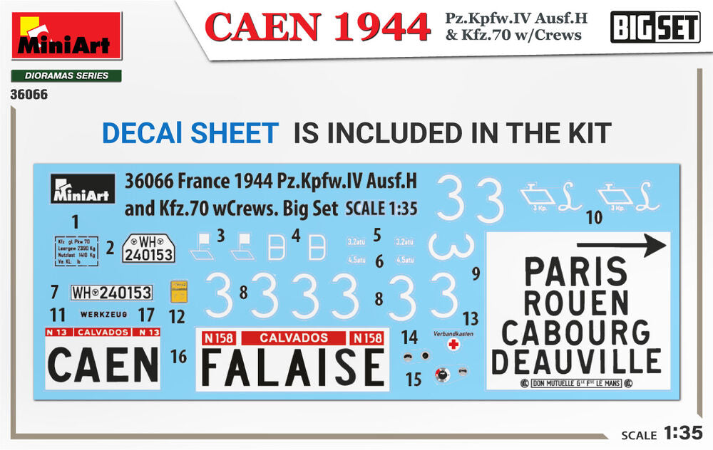 Caen 1944: Pz.Kpfw.IV Ausf.H & Kfz.70 w/Crews. Big Set