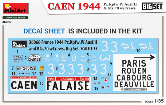 Caen 1944: Pz.Kpfw.IV Ausf.H & Kfz.70 w/Crews. Big Set