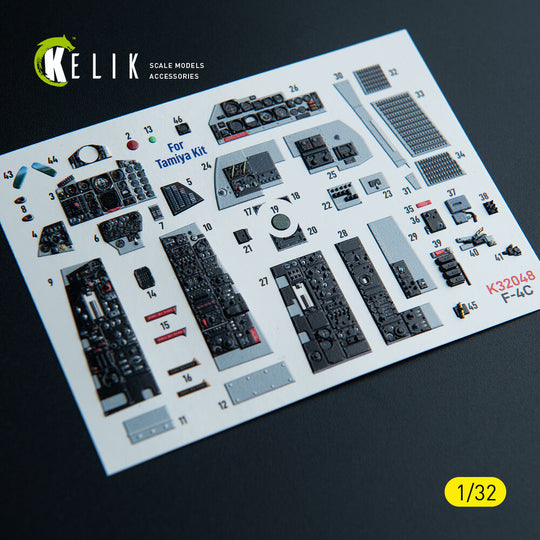 F-4C - interior 3D decals for Tamiya kit