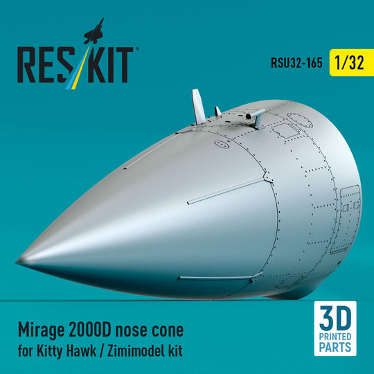 Mirage 2000D nose cone for Kitty Hawk / Zimimodel kit (3D Printed)