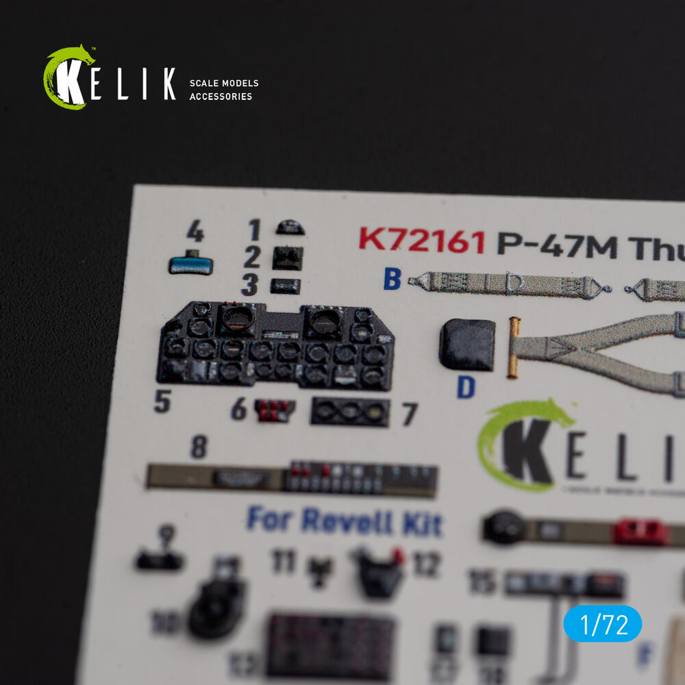 P-47M Thunderbolt- interior 3D decals for Revell kit