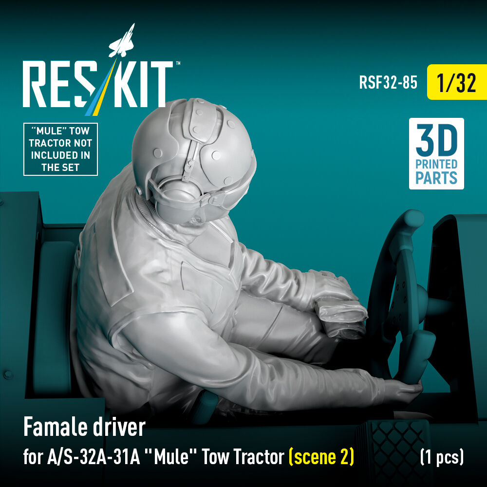 Female driver for A/S-32A-31A Mule Tow Tractor (scene 2) (1 pcs) (3D Printed)