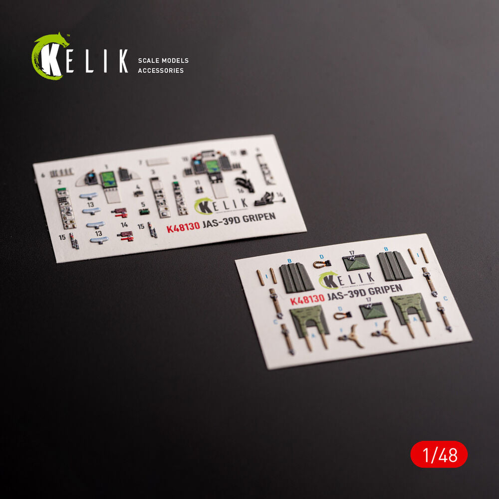 Jas-39 D - interior 3D decals for Italeri kit