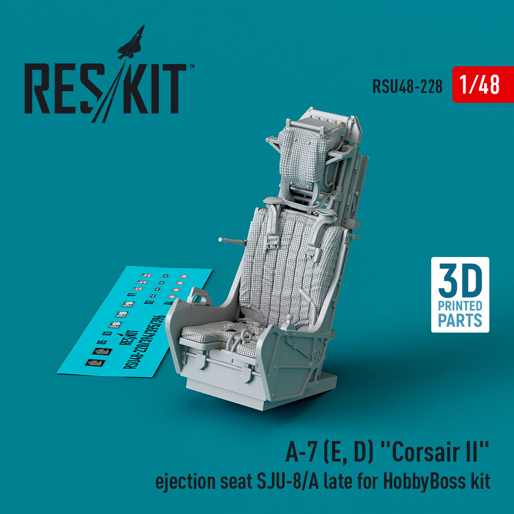 A-7 (E, D) Corsair II ejection seat SJU-8/A late for HobbyBoss kit (3D Printed)
