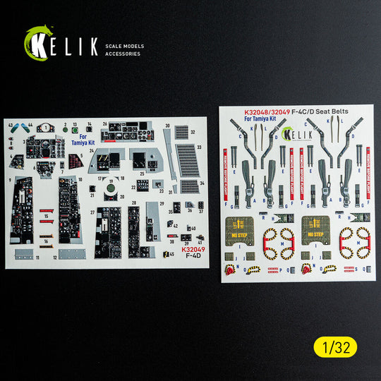 F-4D - interior 3D decals for Tamiya kit