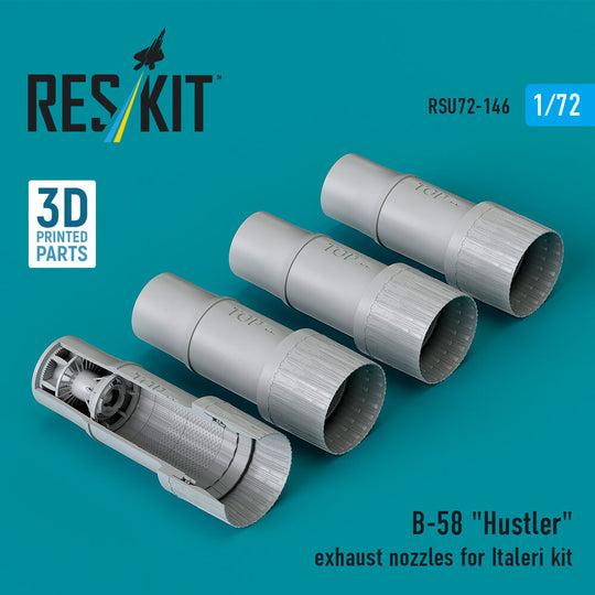 B-58 Hustler exhaust nozzles for Italeri kit (3D Printed)