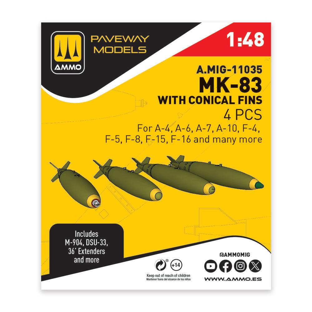 MK-83 with conical fin (4 pcs)