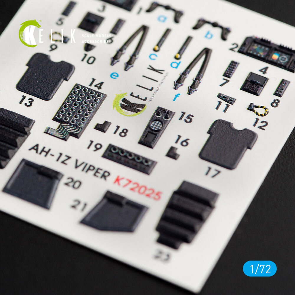 AH-1Z Viper interior 3D decals for Dream Model kit