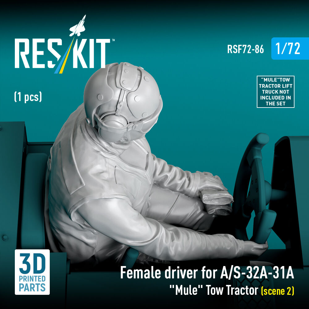Female driver for A/S-32A-31A Mule Tow Tractor (scene 2) (1 pcs) (3D Printed)