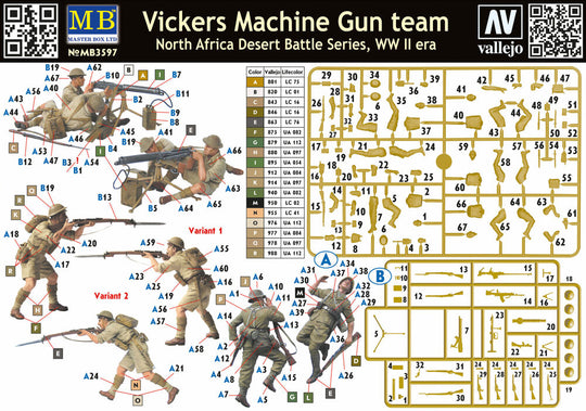 Vickers machine-gun crew, Desert battle