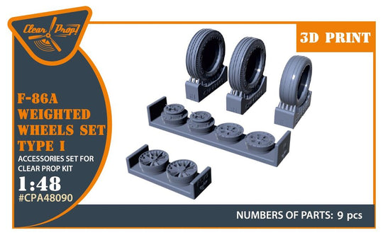F-86A Wheels set (weighted) type 1 for CP kits