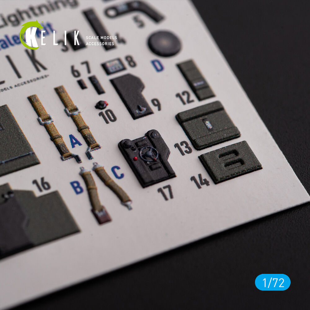 ?-38J Lightning - interior 3D decals for Italeri/Academy kit