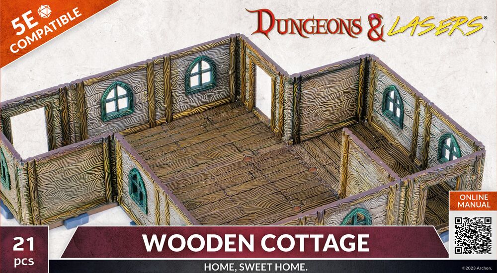 Dungeons & Lasers Expansion Set: WOODEN COTTAGE