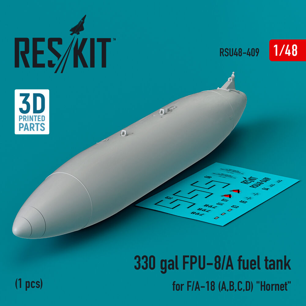 330 gallon FPU-8/A fuel tank for F/A-18 (A,B,C,D) Hornet (1 pcs) (3D Printed)