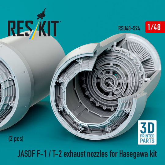 JASDF F-1 / T-2 exhaust nozzles for Hasegawa kit (3D Printed)
