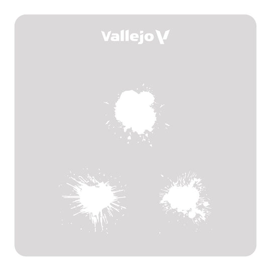 Vallejo Stencils: Paint Stains 125 x 125 mm