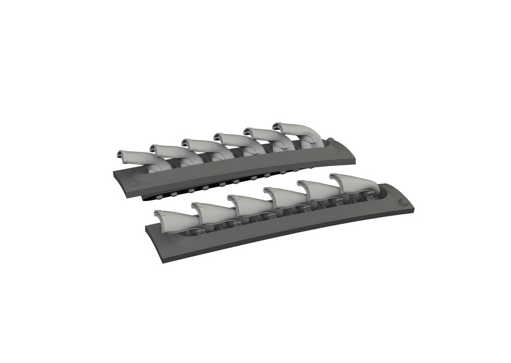 P-40 exhaust stacks fishtail PRINT  EDUARD