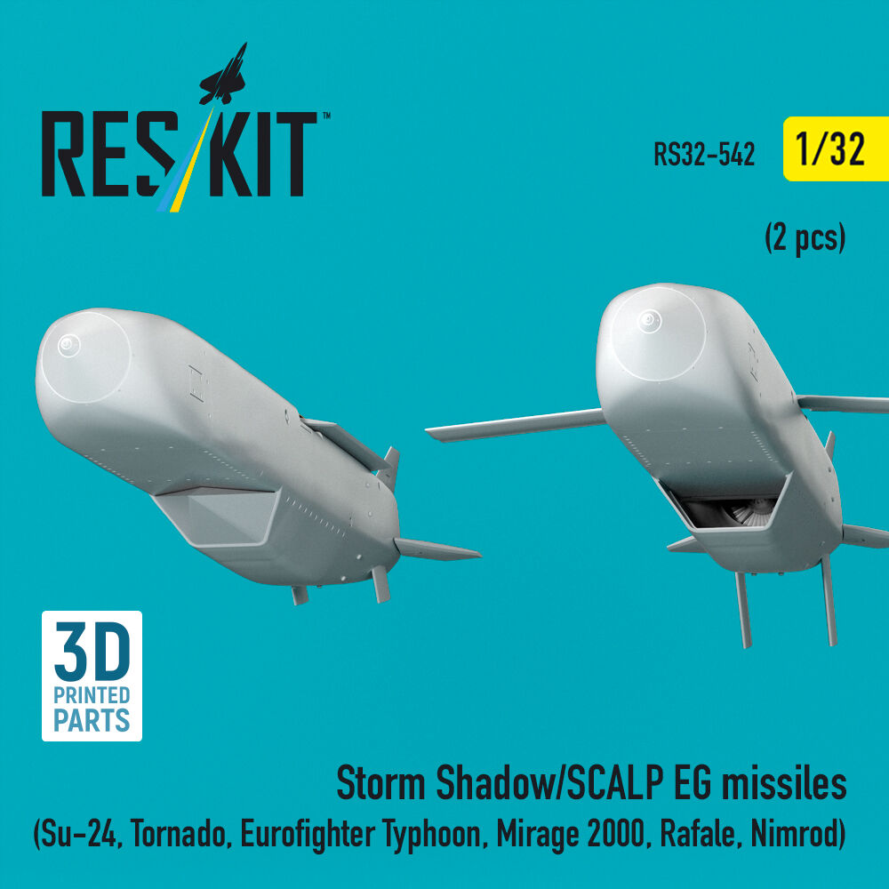 Storm Shadow/SCALP EG missiles (2 pcs) (Su-24, Tornado, Eurofighter Typhoon, Mirage 2000, Rafale, Nimrod) (3D Printed)