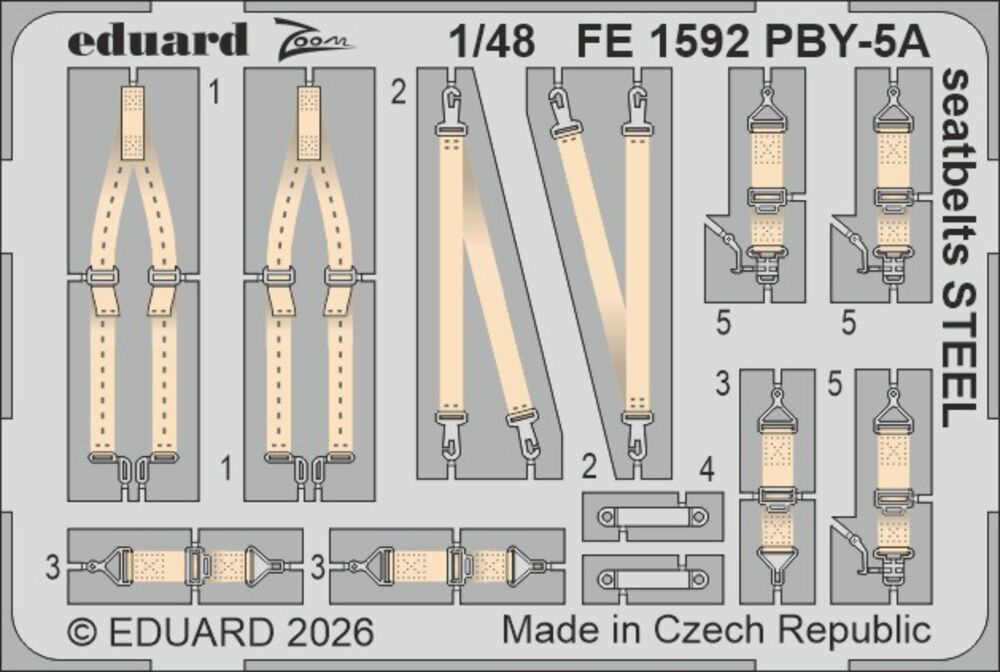 PBY-5A seatbelts STEEL for Eduard / Revell