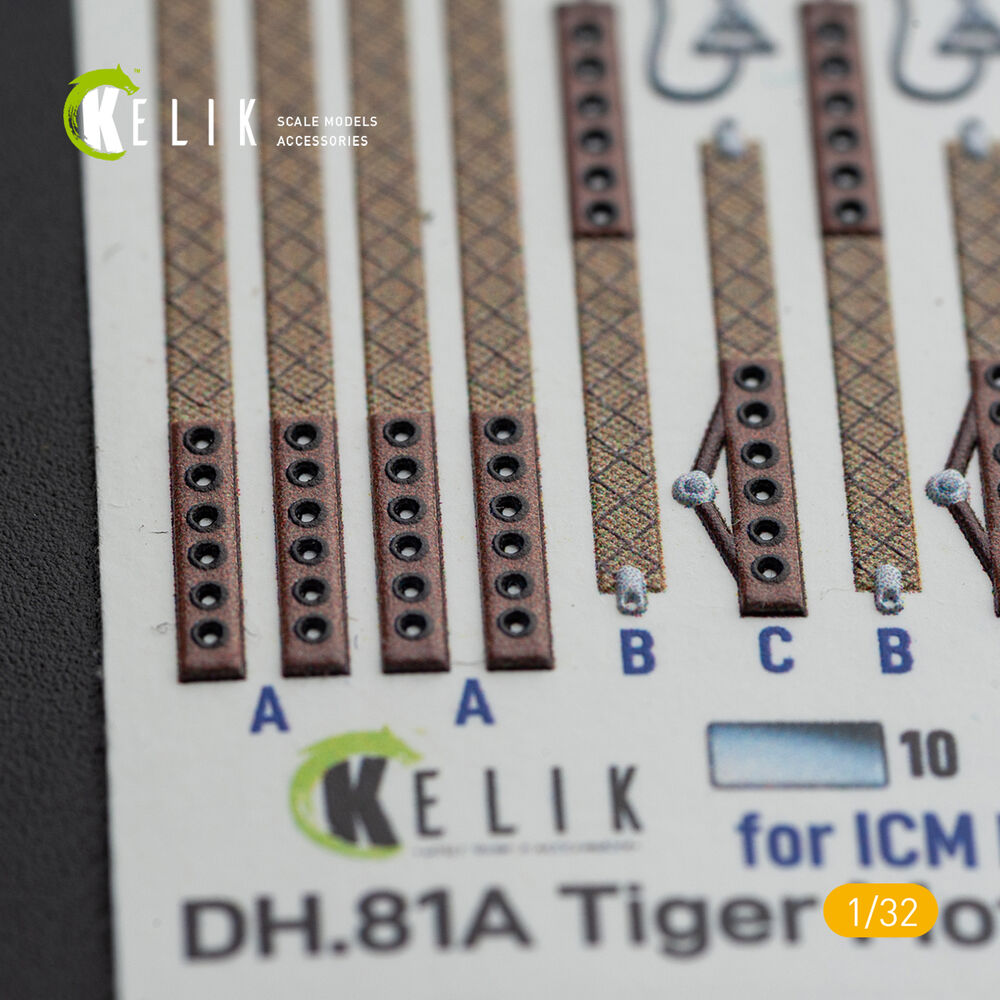 DH.81A Tiger Moth - Interior 3D Decal with 3D printed parts for ICM kit