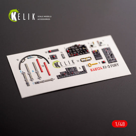 FJ-3 - interior 3D decals for Zimi Model/KittyHawk kit kit