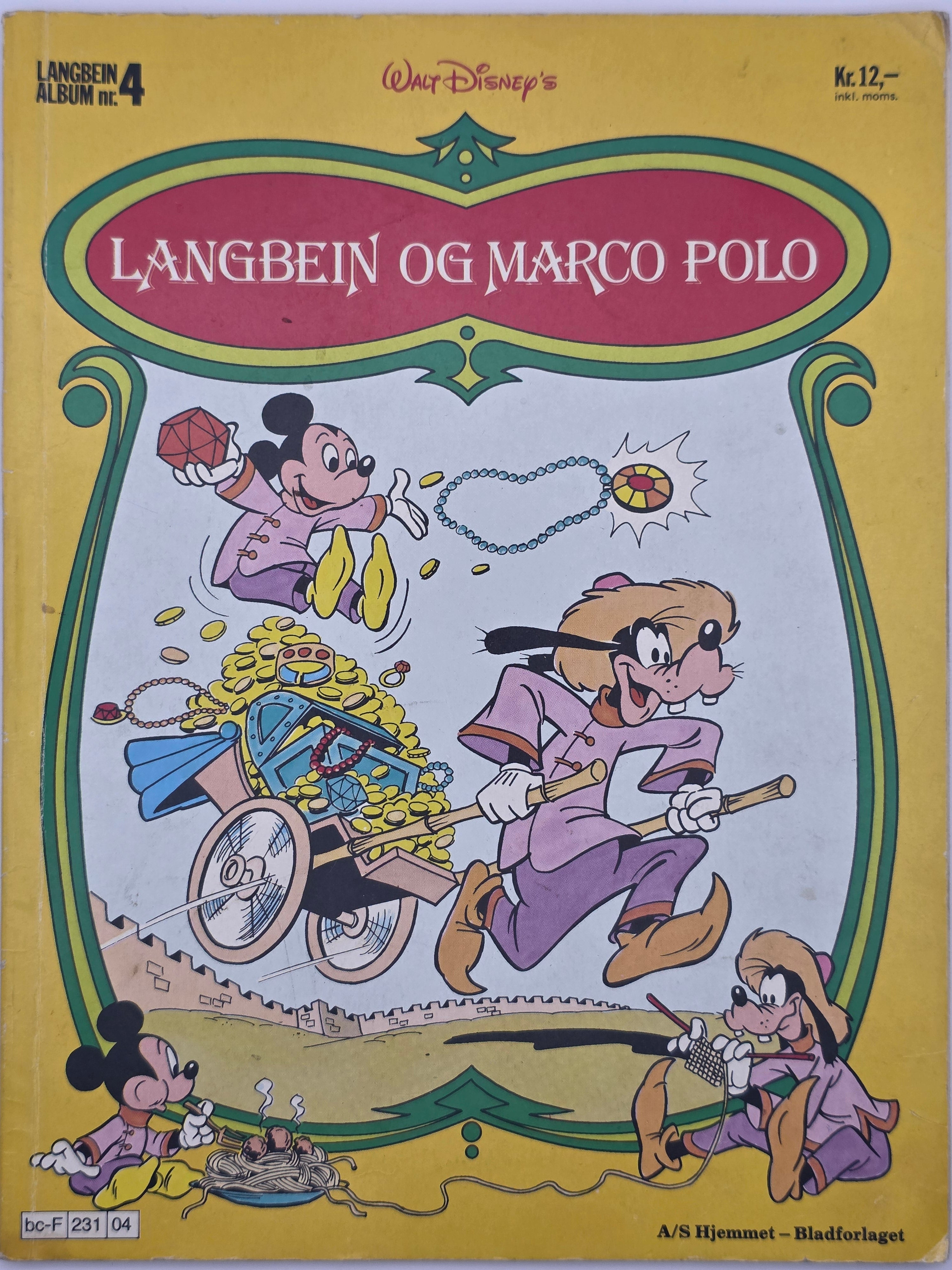 Walt Disney: Langbein og Marco Polo. 1974. Tegneseriealbum.