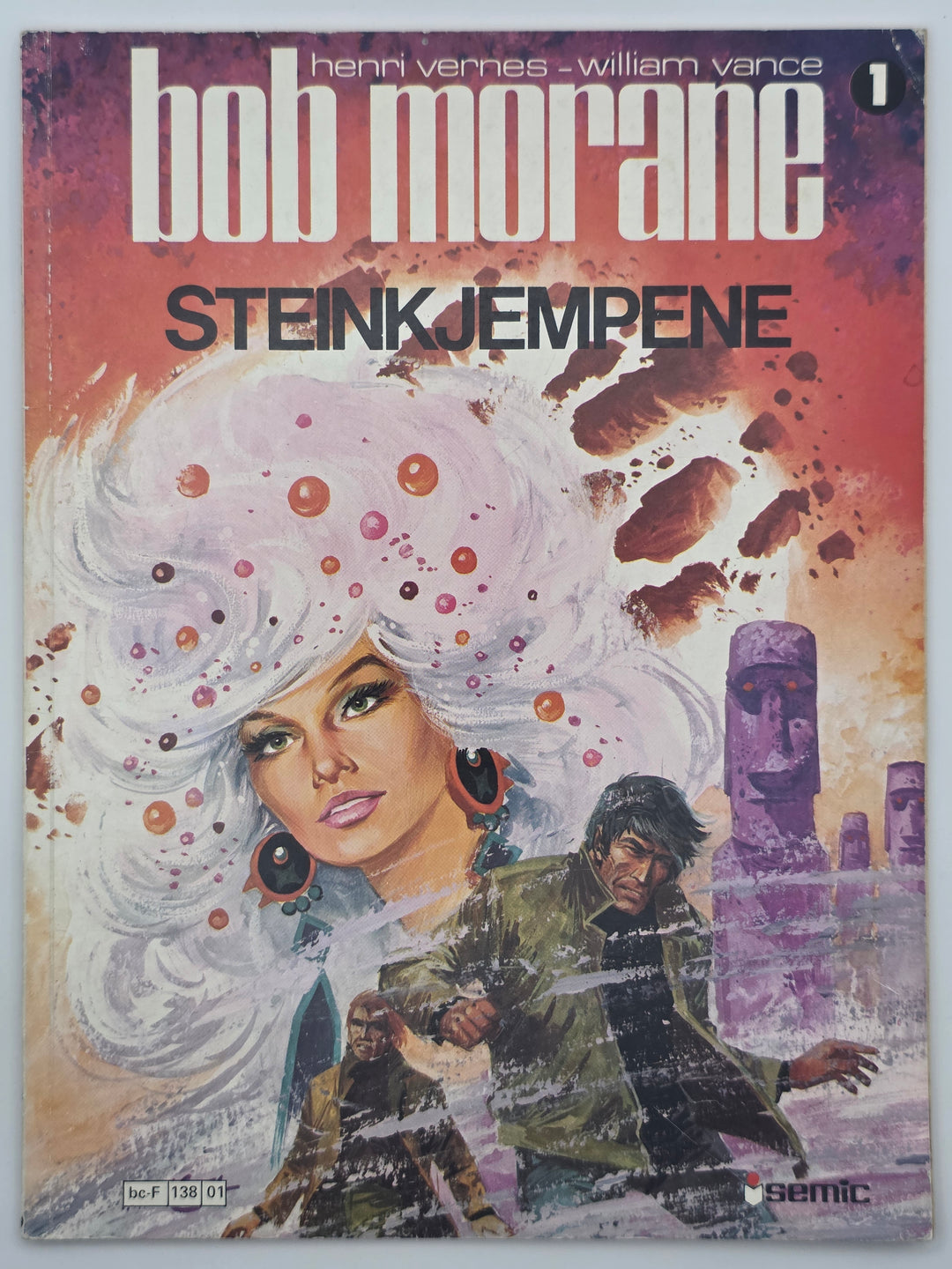 Bob Morane 1: Steinkjempene. 1984. Tegneseriealbum.