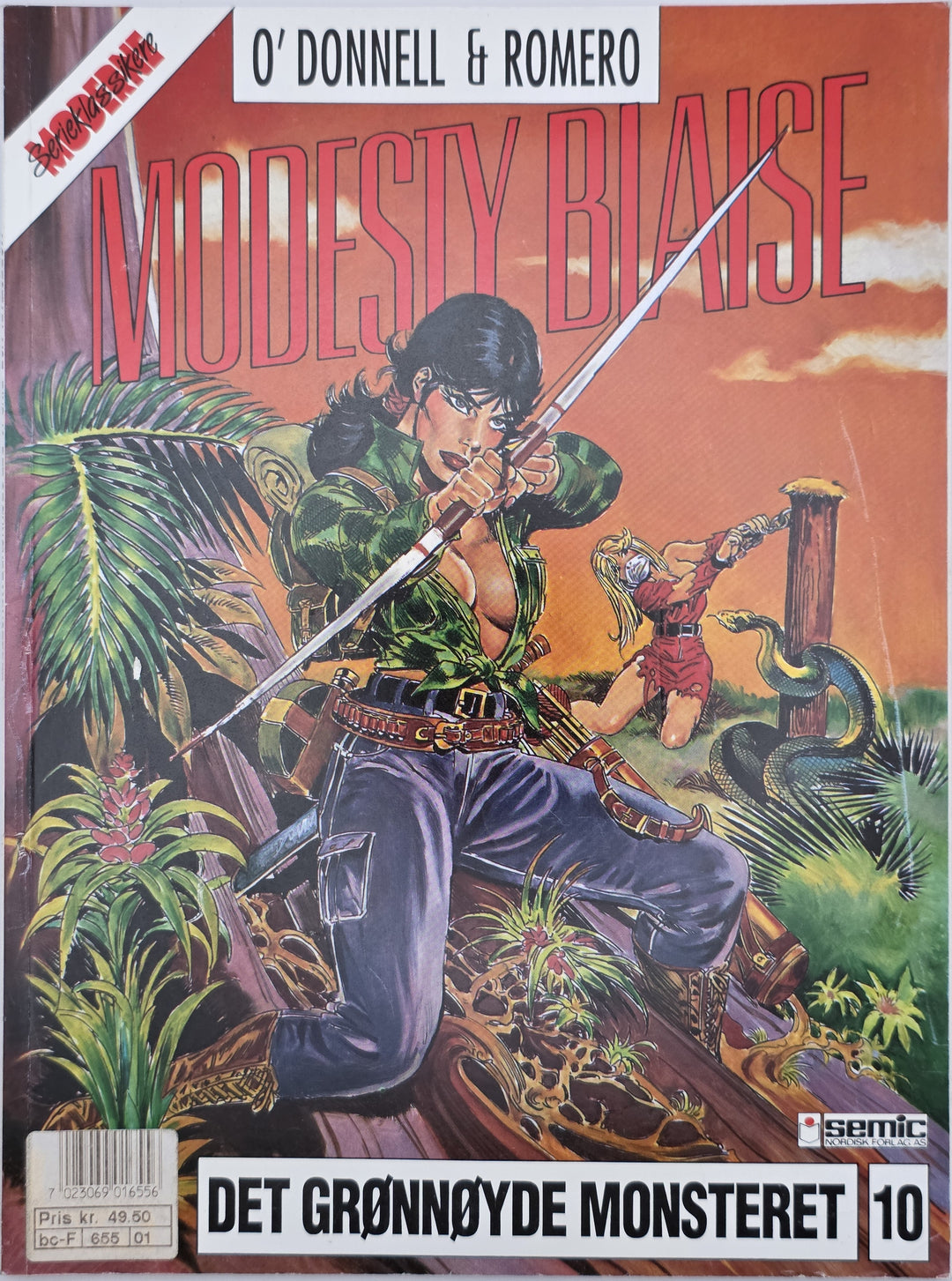 Modesty Blaise: Det grønnøyde monsteret (2001). Tegneseriealbum.