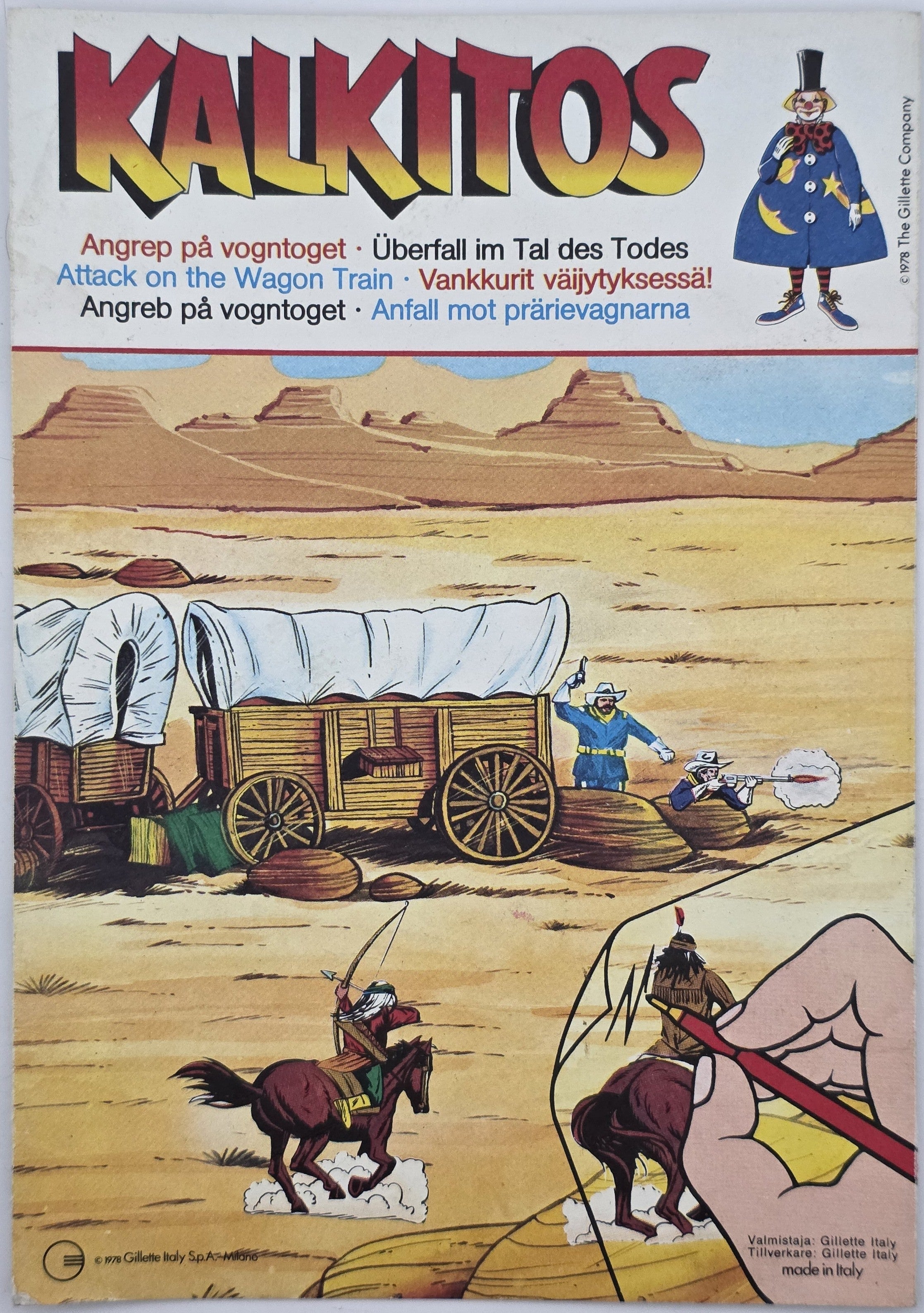 Kalkitos – Angrep på vogntoget. 1978. Tegneserie/aktivitetshefte.