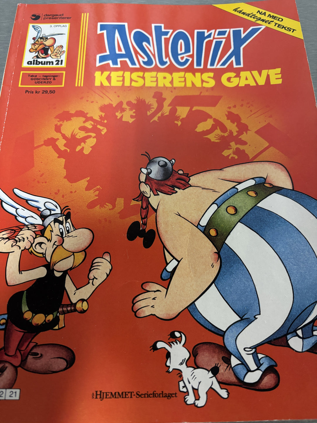 Asterix: Keiserens gave (Album 21). 1974/80-tallet utgave. Tegneseriealbum.