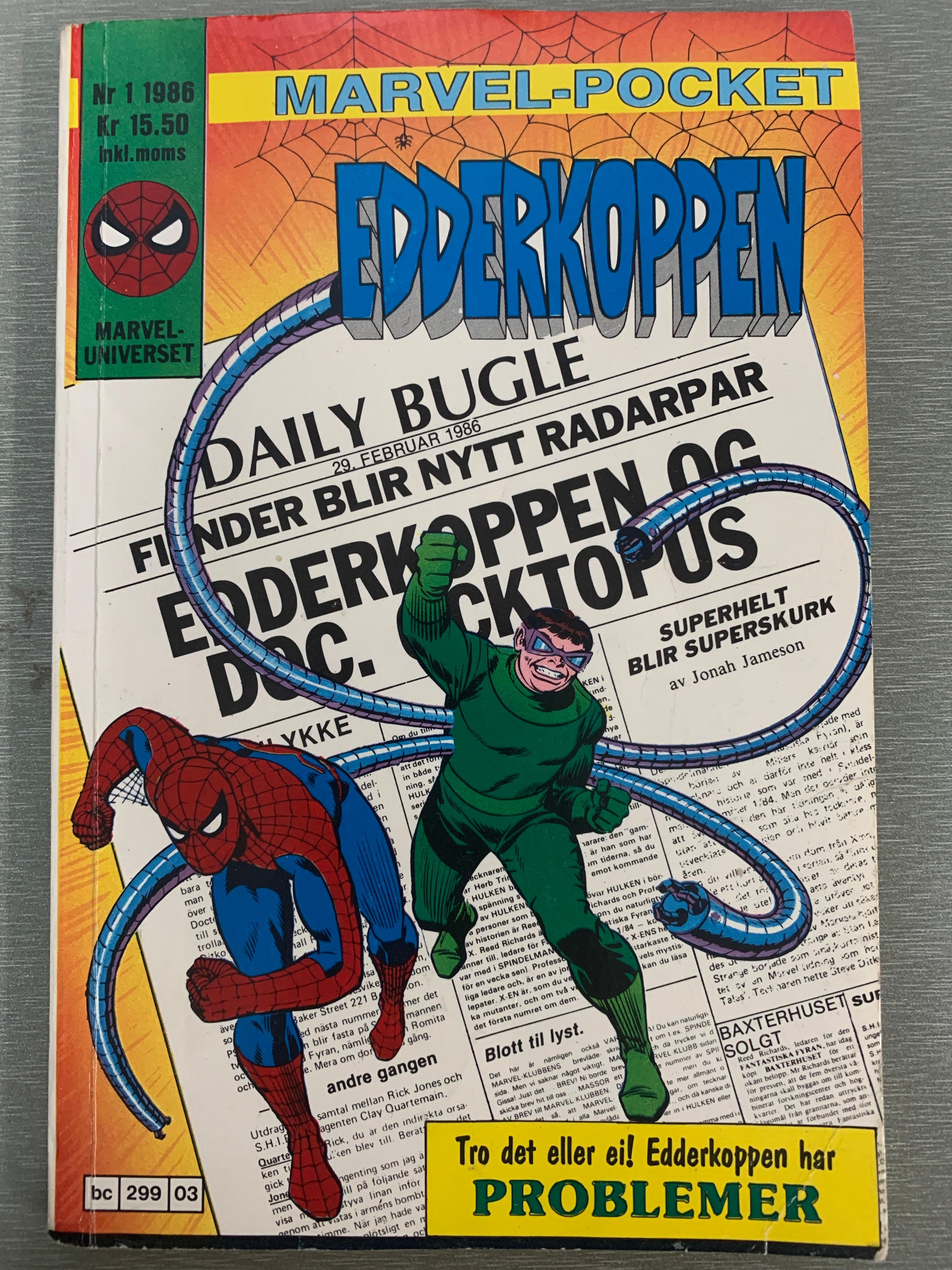 Marvel-Pocket: Edderkoppen 1986/01. Tegneserieblad
