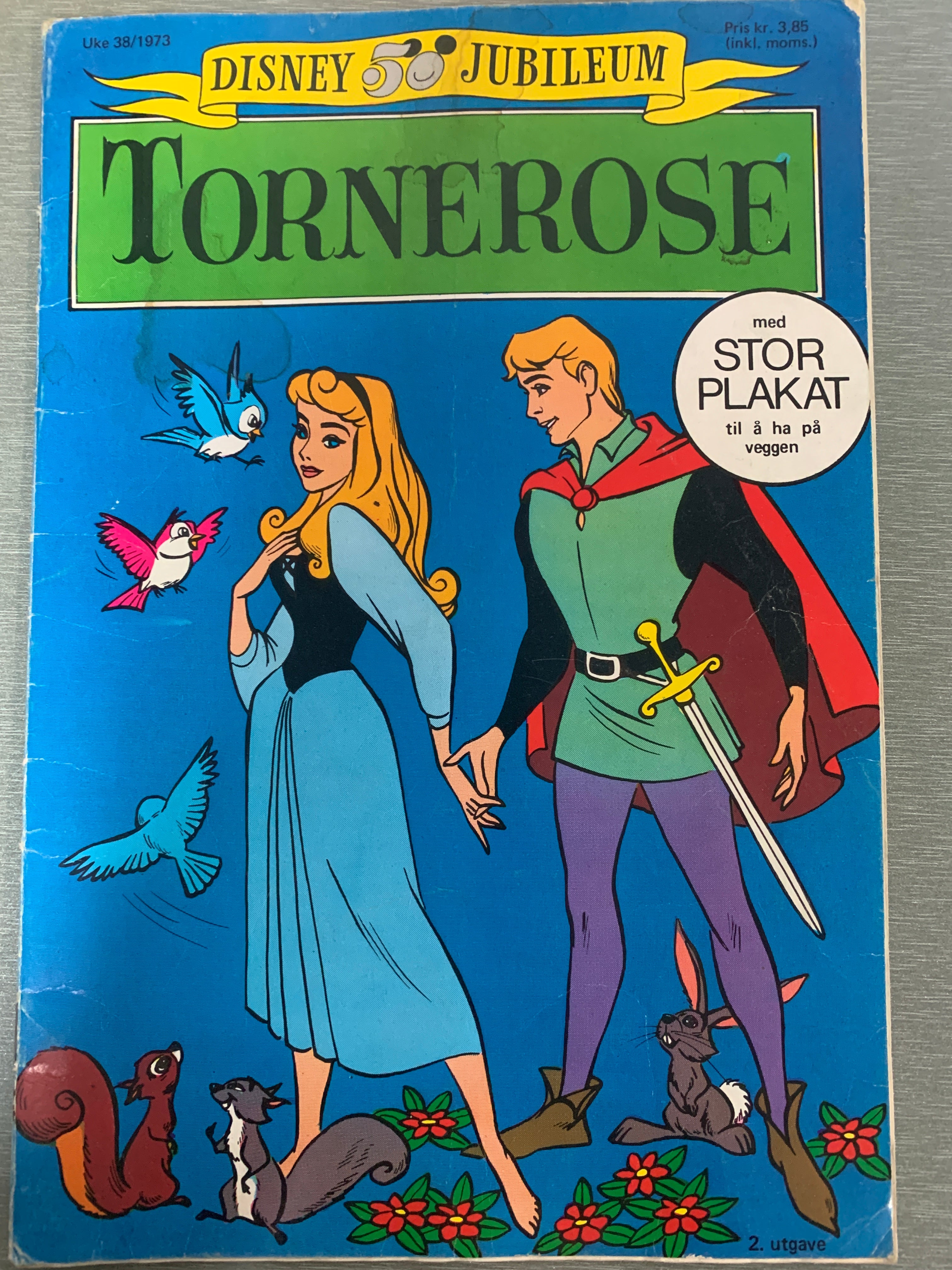Disney 50 år Jubileum: Tornerose (1973). Tegneserieblad