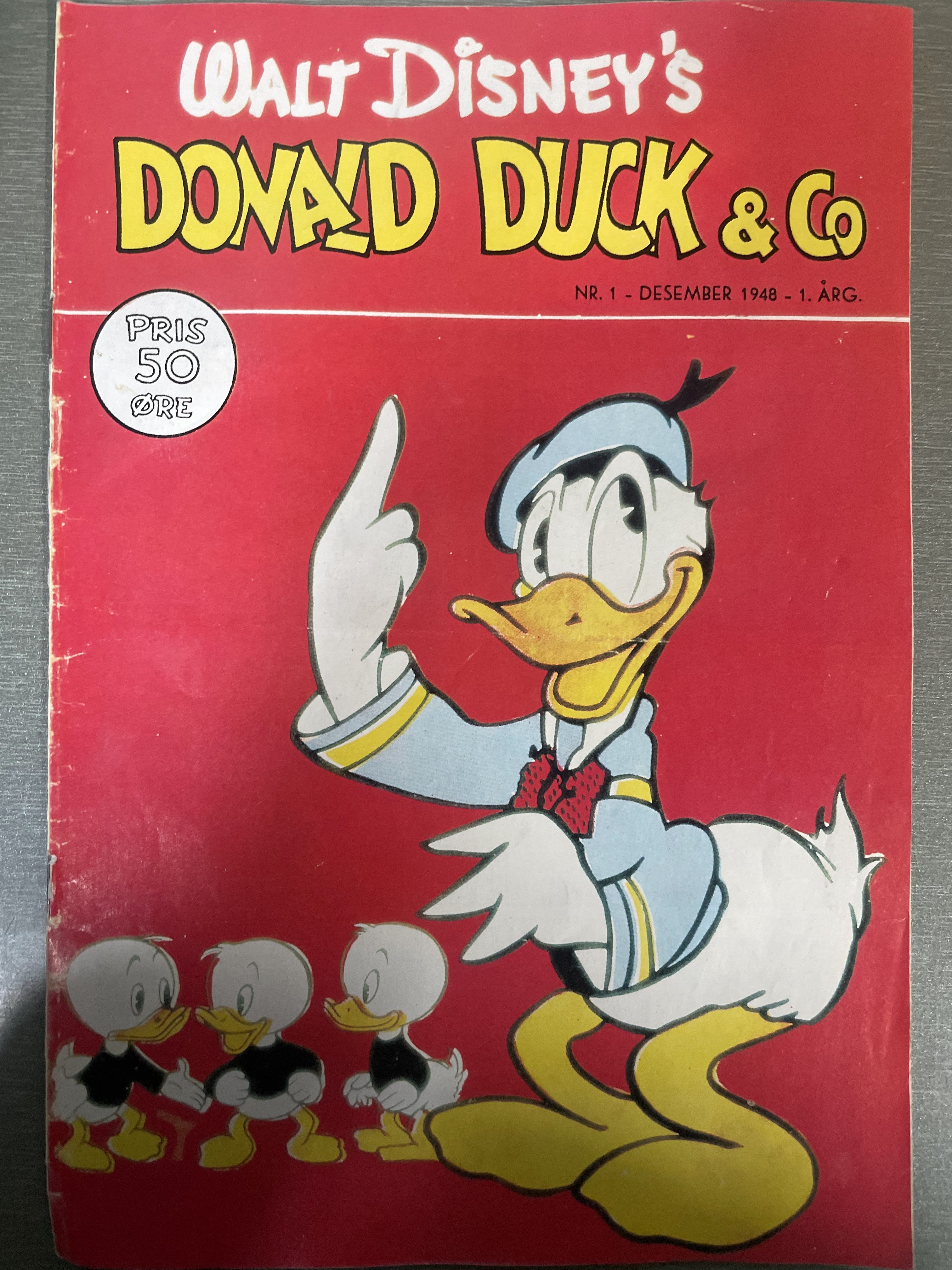 Donald Duck & Co nr. 1 - Desember 1948 (Moderne opptrykk). Tegneserieblad