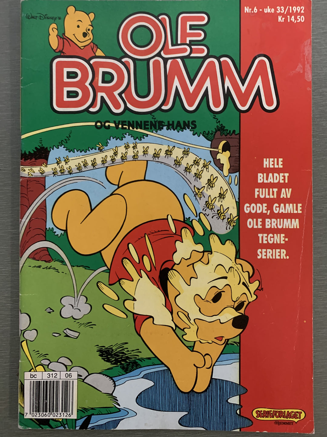 Ole Brumm nr. 6 - 1992. Tegneserieblad