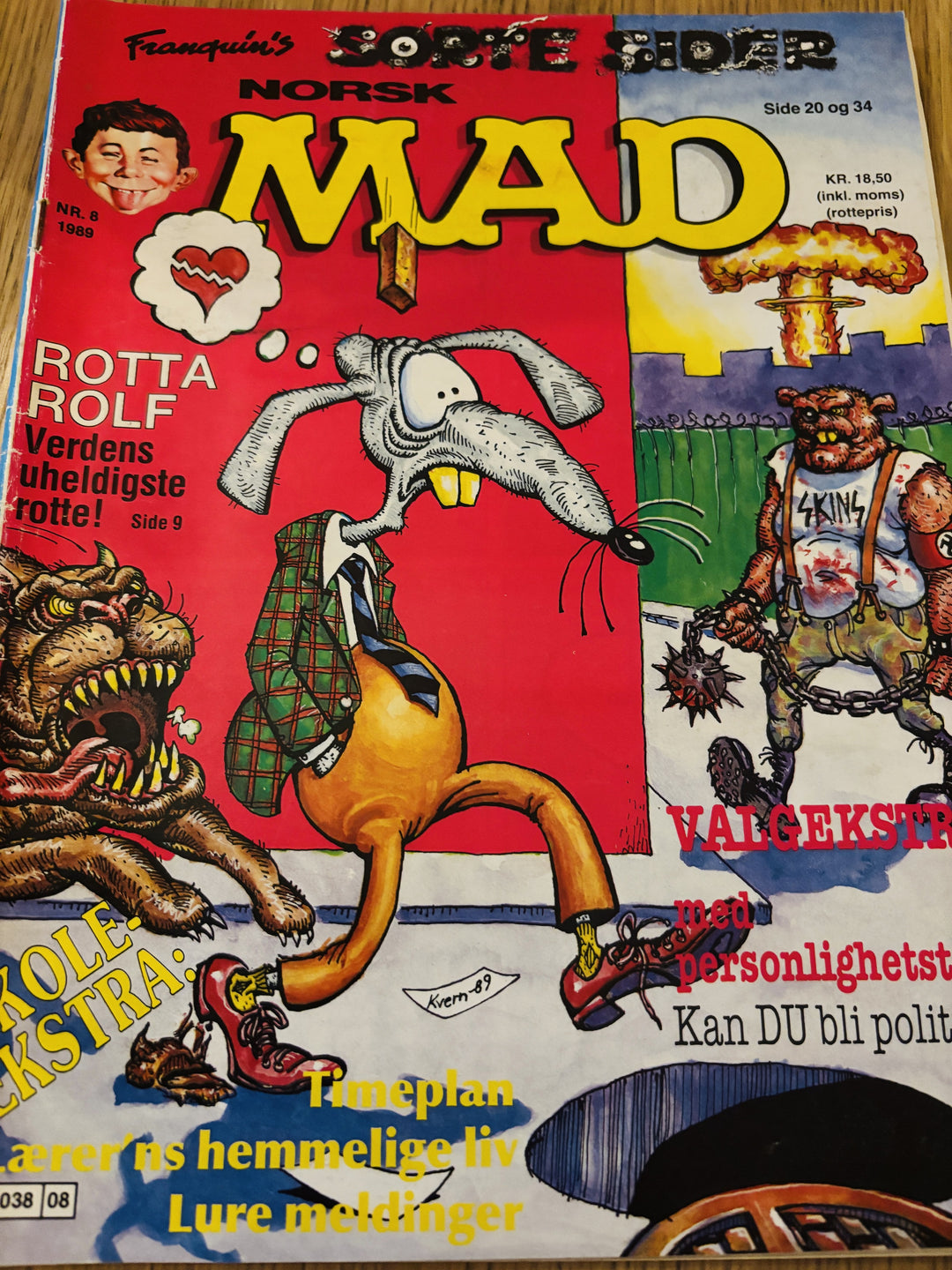Norsk MAD nr. 8 - 1989. Tegneserieblad