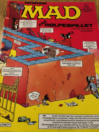 Norsk MAD nr. 11 - 1988. Tegneserieblad