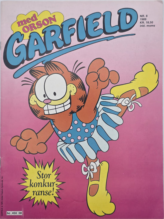 Garfield med Orson 1989/08. Tegneserieblad