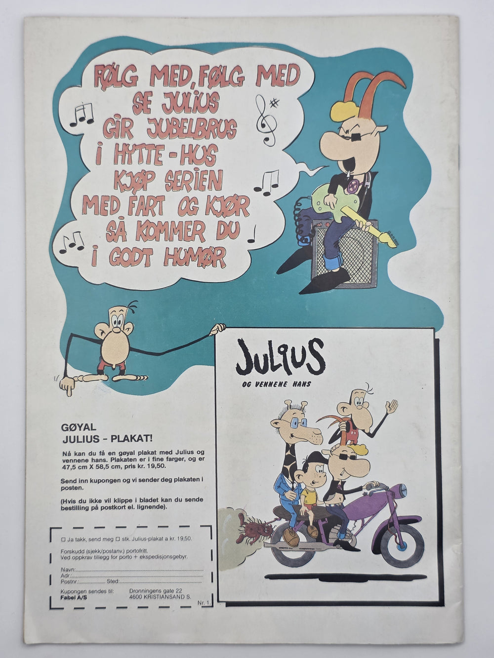 Julius og vennene hans 1985/01. Tegneserieblad