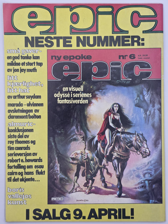 Ny epoke Epic 1984/05. Tegneserieblad