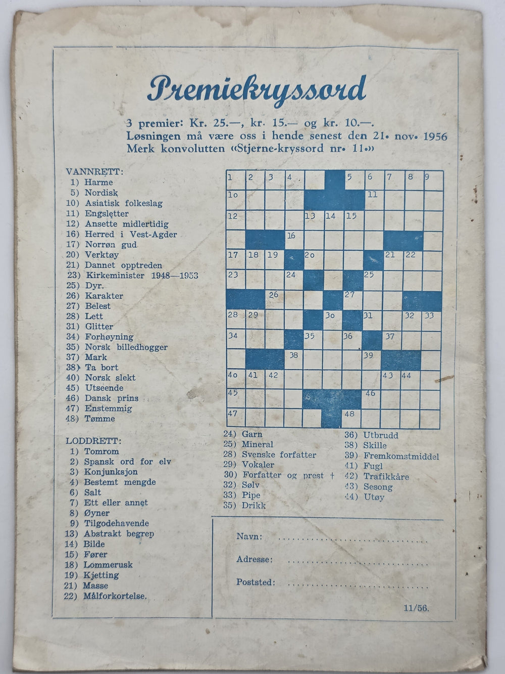 Stjernejournalen 1956/11. Tegneserieblad