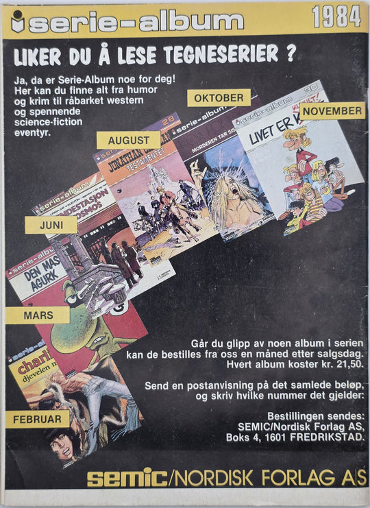 Ny epoke Epic 1984/08. Tegneserieblad