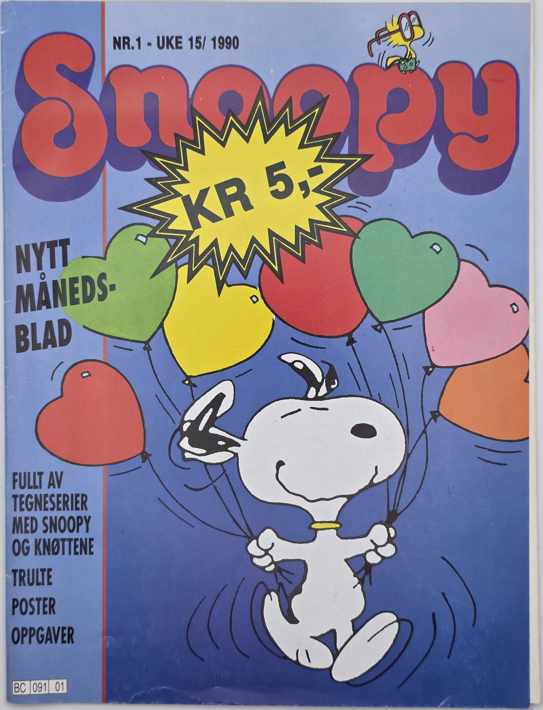 Snoopy 1990/01. Tegneserieblad
